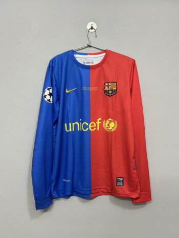 BARCELONA (2008/2009) HOME KIT FULL SLEEVE EMBROIDERY MODEL (MESSI)