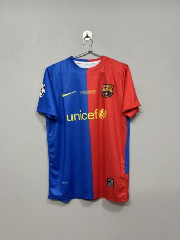 BARCELONA (2008/2009) HOME KIT HALF SLEEVE EMBROIDERY MODEL (MESSI)
